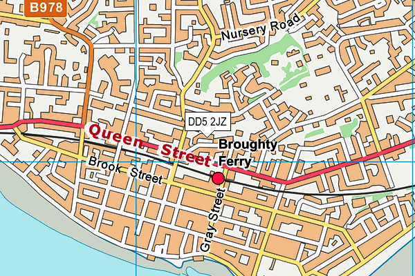 DD5 2JZ map - OS VectorMap District (Ordnance Survey)