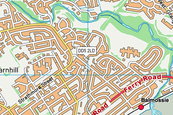 DD5 2LD map - OS VectorMap District (Ordnance Survey)