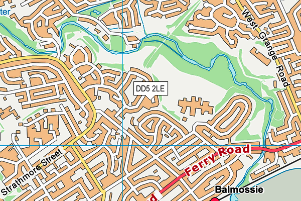 DD5 2LE map - OS VectorMap District (Ordnance Survey)