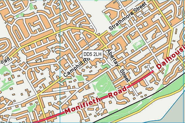 DD5 2LH map - OS VectorMap District (Ordnance Survey)