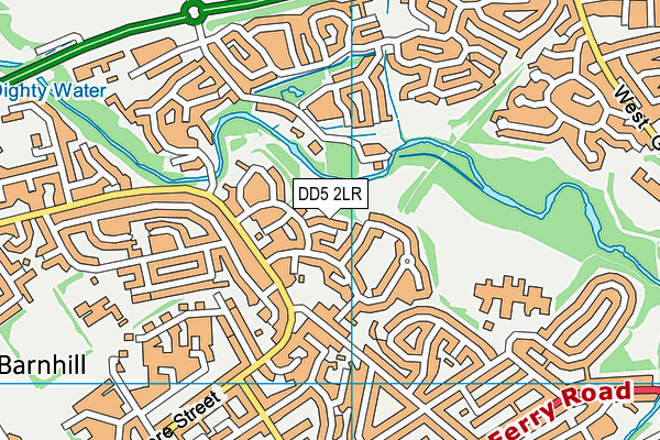 DD5 2LR map - OS VectorMap District (Ordnance Survey)
