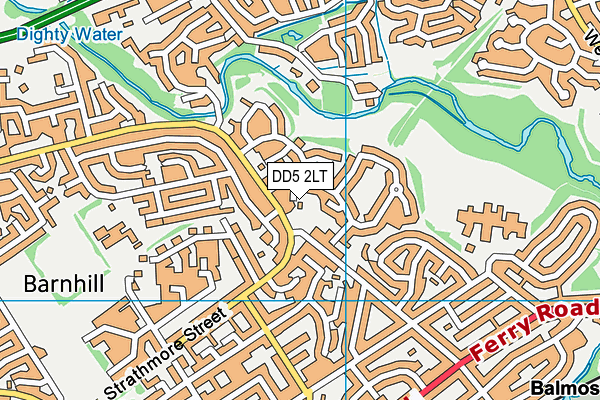 DD5 2LT map - OS VectorMap District (Ordnance Survey)