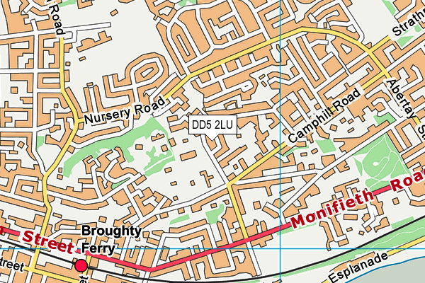 DD5 2LU map - OS VectorMap District (Ordnance Survey)