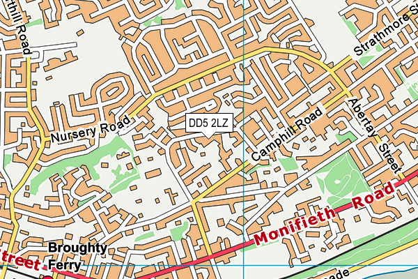 DD5 2LZ map - OS VectorMap District (Ordnance Survey)