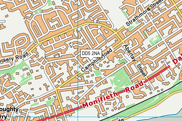 DD5 2NA map - OS VectorMap District (Ordnance Survey)