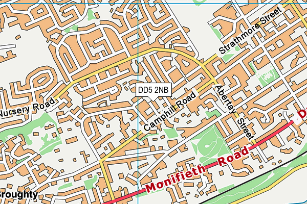 DD5 2NB map - OS VectorMap District (Ordnance Survey)