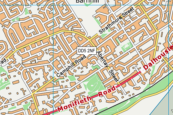 DD5 2NF map - OS VectorMap District (Ordnance Survey)