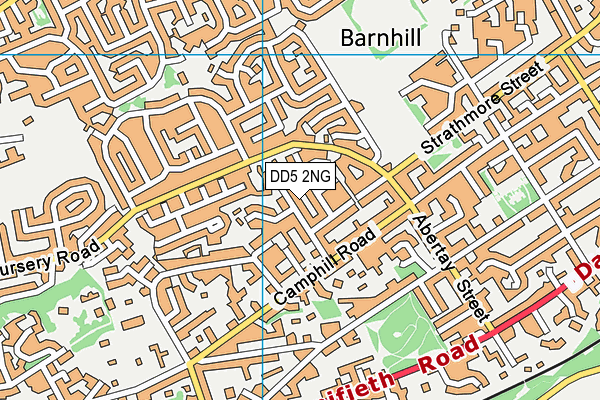 DD5 2NG map - OS VectorMap District (Ordnance Survey)