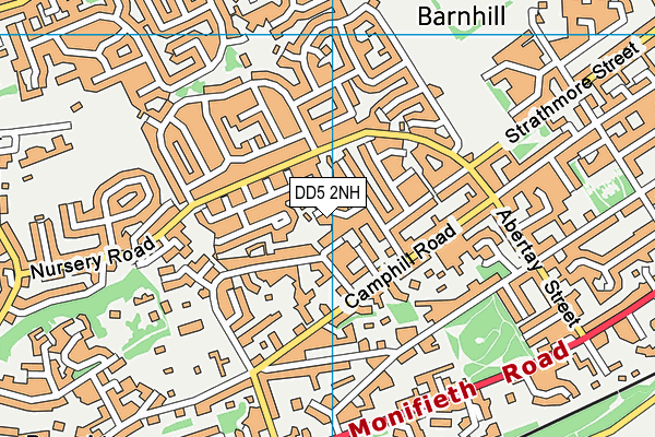 DD5 2NH map - OS VectorMap District (Ordnance Survey)