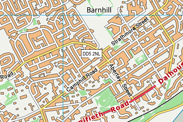 DD5 2NL map - OS VectorMap District (Ordnance Survey)