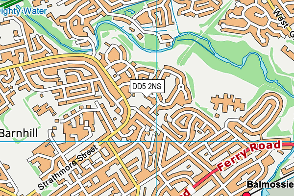 DD5 2NS map - OS VectorMap District (Ordnance Survey)