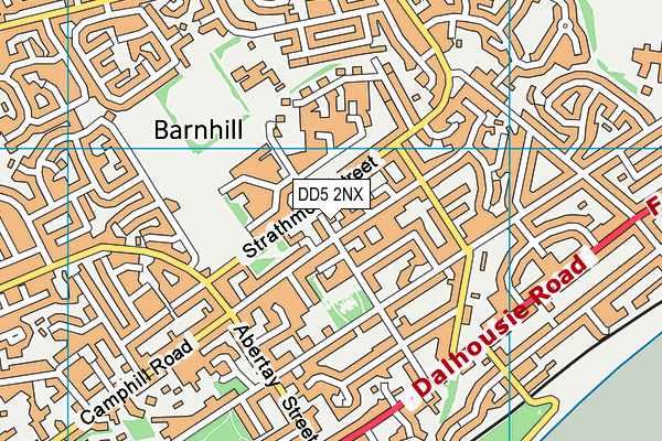 DD5 2NX map - OS VectorMap District (Ordnance Survey)