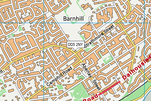 DD5 2NY map - OS VectorMap District (Ordnance Survey)