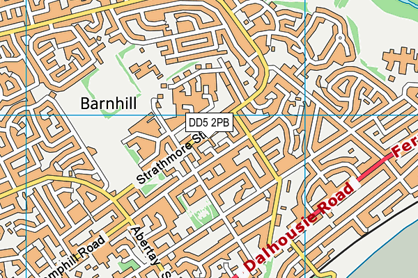 DD5 2PB map - OS VectorMap District (Ordnance Survey)