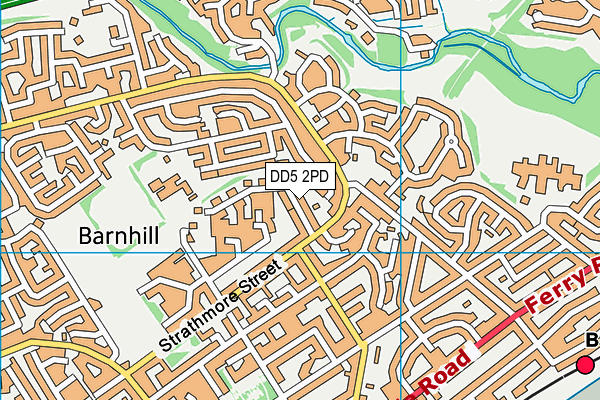 DD5 2PD map - OS VectorMap District (Ordnance Survey)