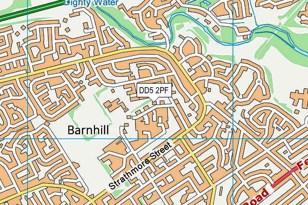 DD5 2PF map - OS VectorMap District (Ordnance Survey)