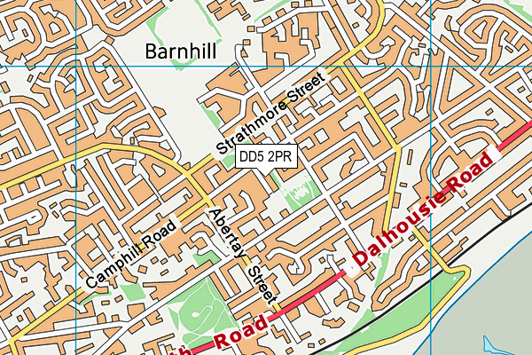 DD5 2PR map - OS VectorMap District (Ordnance Survey)