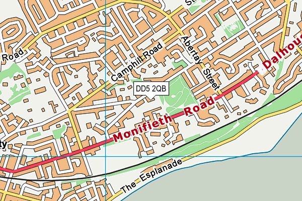 DD5 2QB map - OS VectorMap District (Ordnance Survey)