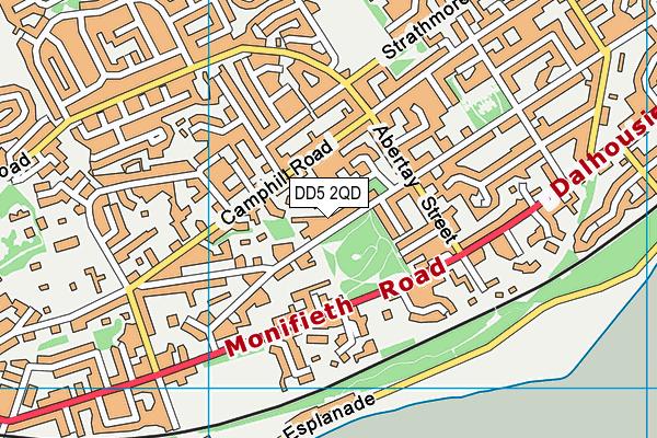 DD5 2QD map - OS VectorMap District (Ordnance Survey)