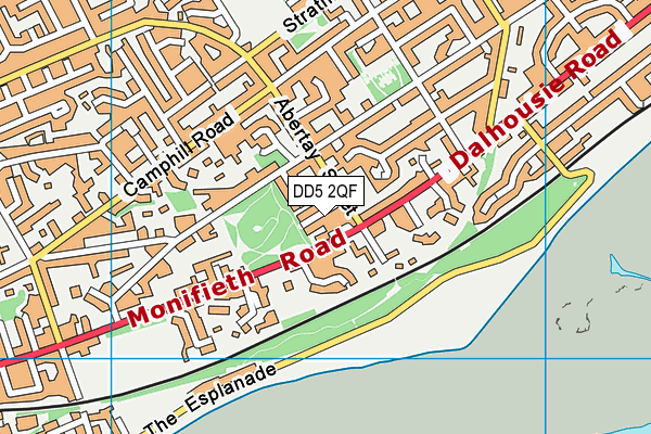 DD5 2QF map - OS VectorMap District (Ordnance Survey)