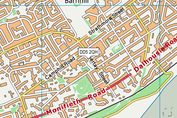 DD5 2QH map - OS VectorMap District (Ordnance Survey)