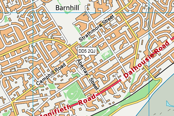 DD5 2QJ map - OS VectorMap District (Ordnance Survey)