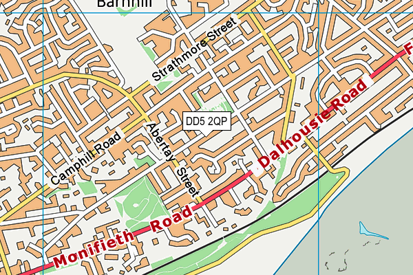 DD5 2QP map - OS VectorMap District (Ordnance Survey)