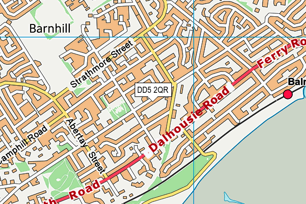 DD5 2QR map - OS VectorMap District (Ordnance Survey)