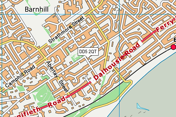 DD5 2QT map - OS VectorMap District (Ordnance Survey)