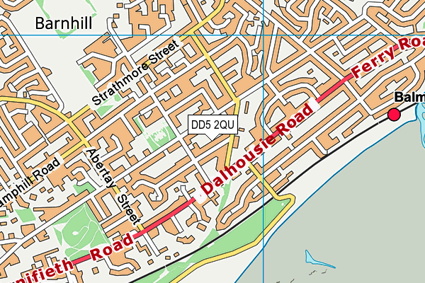 DD5 2QU map - OS VectorMap District (Ordnance Survey)