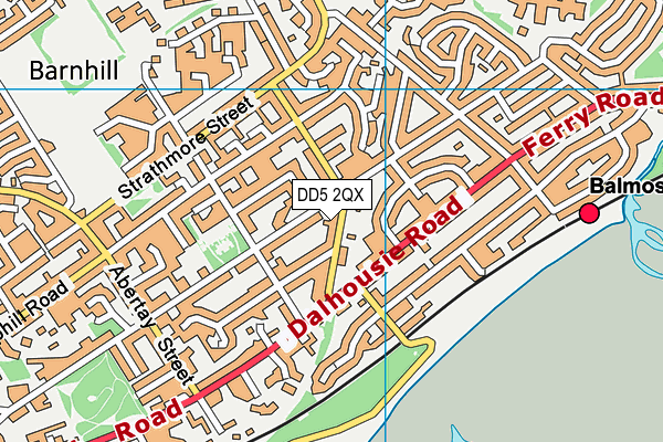 DD5 2QX map - OS VectorMap District (Ordnance Survey)