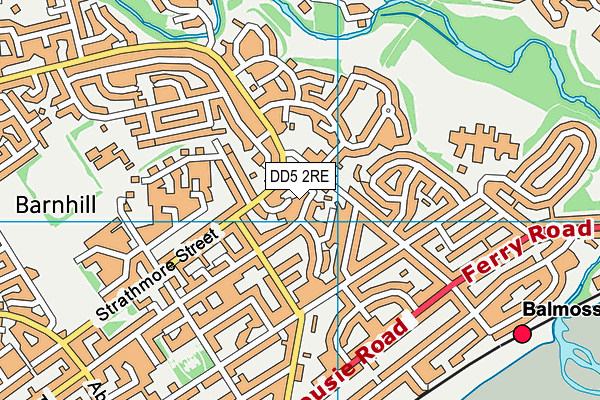 DD5 2RE map - OS VectorMap District (Ordnance Survey)