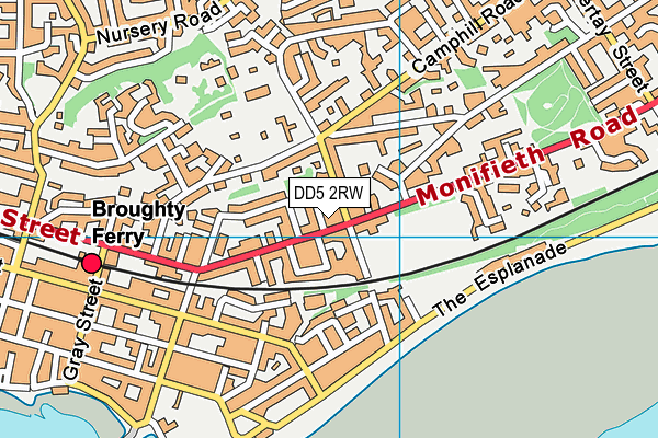 DD5 2RW map - OS VectorMap District (Ordnance Survey)