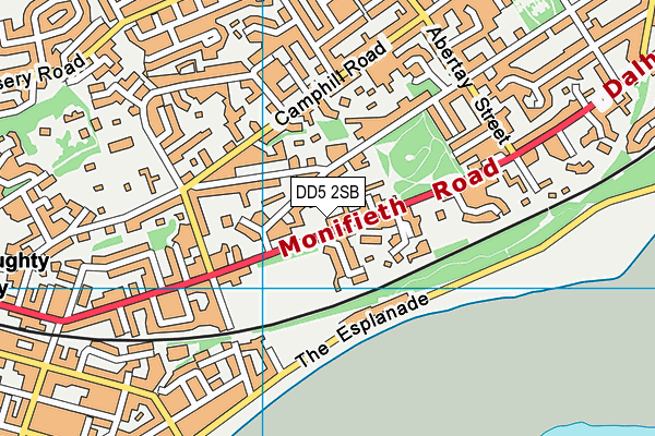 DD5 2SB map - OS VectorMap District (Ordnance Survey)