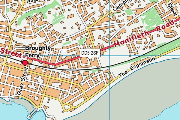 DD5 2SF map - OS VectorMap District (Ordnance Survey)