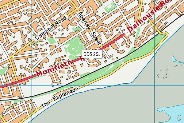 DD5 2SJ map - OS VectorMap District (Ordnance Survey)