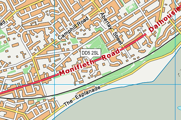 DD5 2SL map - OS VectorMap District (Ordnance Survey)