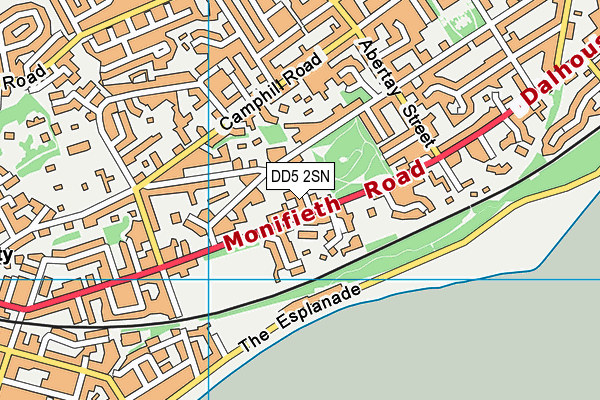 DD5 2SN map - OS VectorMap District (Ordnance Survey)