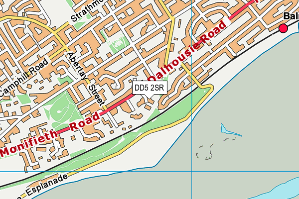 DD5 2SR map - OS VectorMap District (Ordnance Survey)