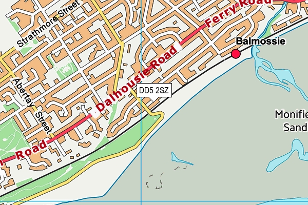 DD5 2SZ map - OS VectorMap District (Ordnance Survey)