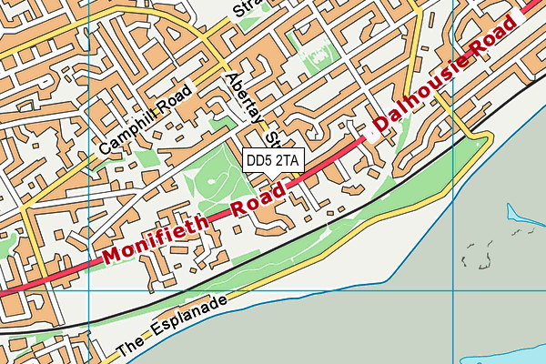 DD5 2TA map - OS VectorMap District (Ordnance Survey)