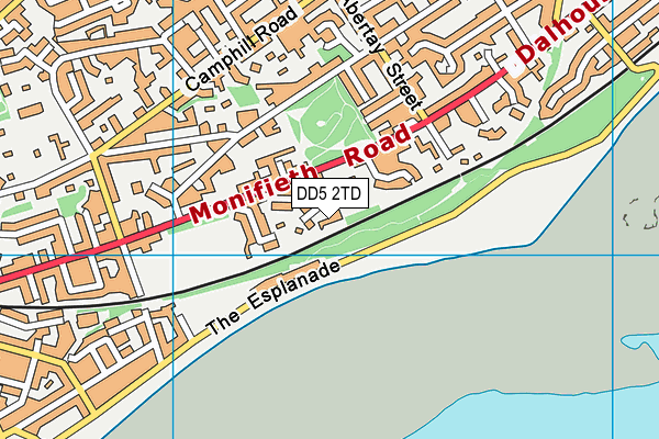 DD5 2TD map - OS VectorMap District (Ordnance Survey)