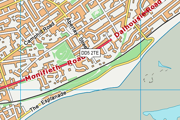 DD5 2TE map - OS VectorMap District (Ordnance Survey)