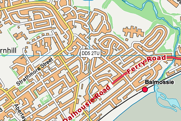 DD5 2TU map - OS VectorMap District (Ordnance Survey)