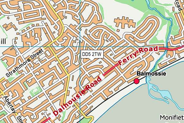 DD5 2TW map - OS VectorMap District (Ordnance Survey)