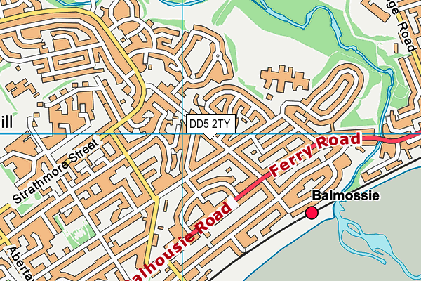 DD5 2TY map - OS VectorMap District (Ordnance Survey)