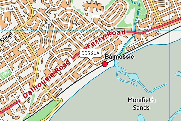 DD5 2UA map - OS VectorMap District (Ordnance Survey)