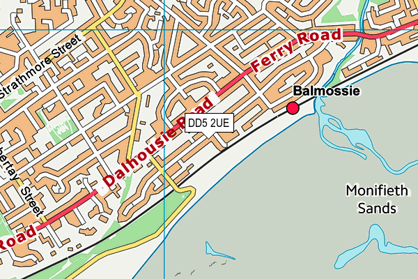 DD5 2UE map - OS VectorMap District (Ordnance Survey)