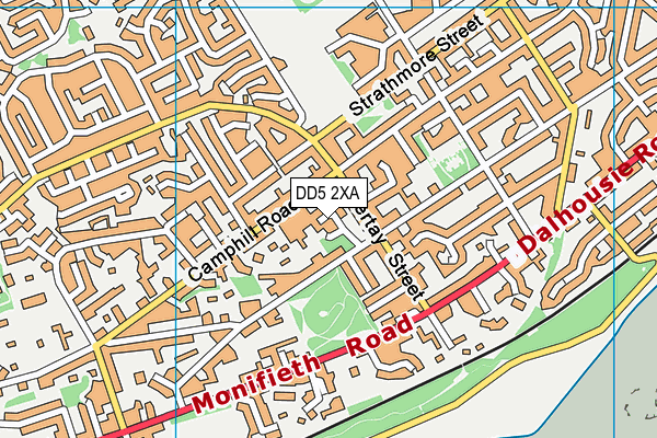 DD5 2XA map - OS VectorMap District (Ordnance Survey)