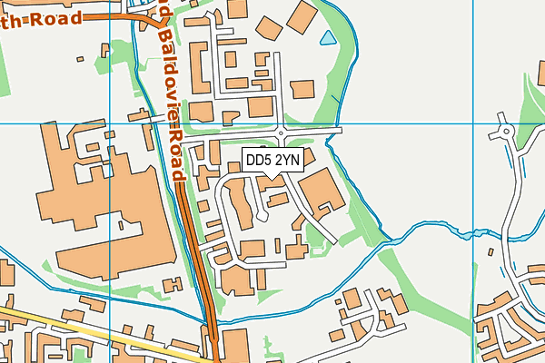 DD5 2YN map - OS VectorMap District (Ordnance Survey)